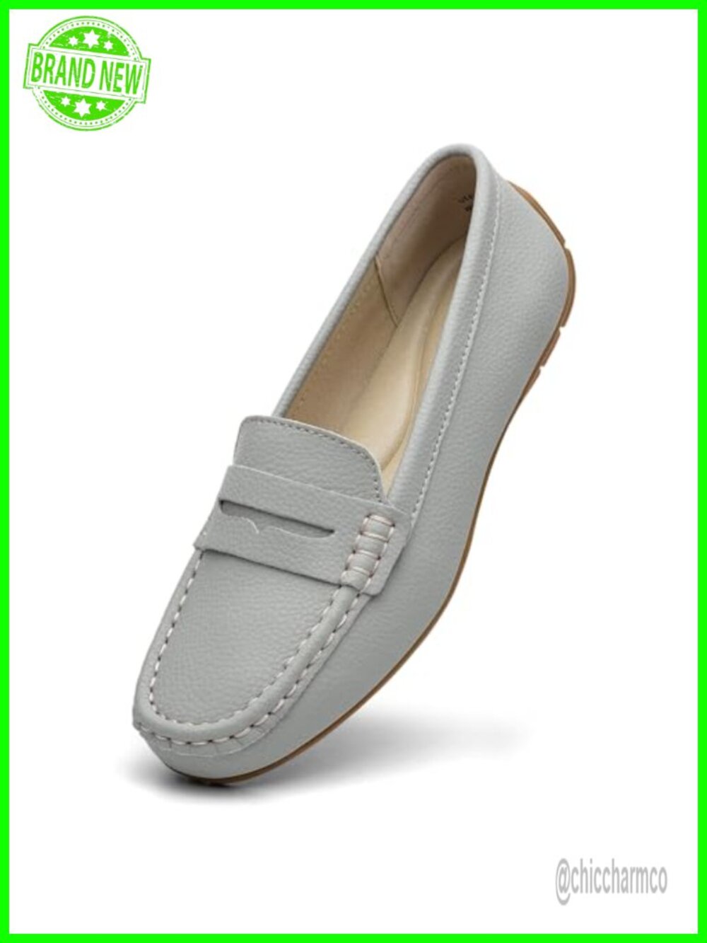Leather Penny Loafers Slip-On Flats Business Casual Work Shoes